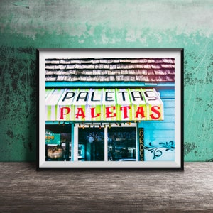 PALETAS SIGN - Art Photography Print - Unframed Wall Art - Kitchen Art - Food Photo