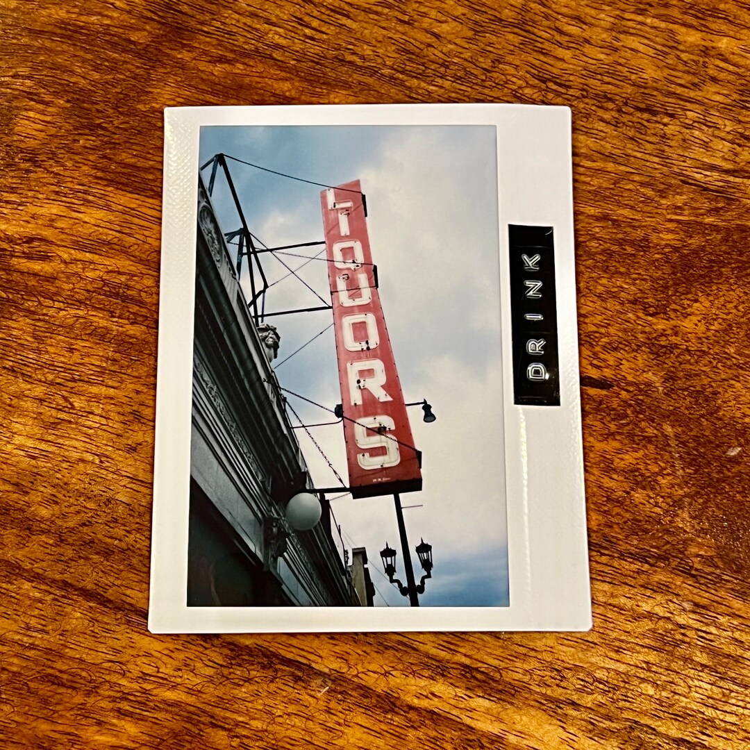LIQUORS Limited Edition Original Instant Film Print 1/1 Unframed/readytoframe Red Liquor Store