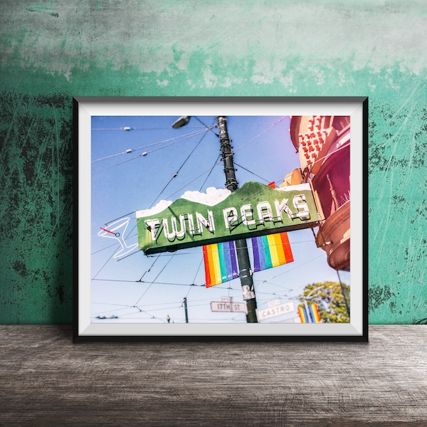 San Francisco Photography Print - Twin Peaks Restaurant - Castro District, San Francisco Wall Art - Unframed California Print