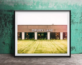 DRURY LANE THEATRE, Chicagoland - Unframed, Ready-to-Frame Art - Modern Sign Art Photography Print - Oakbrook Terrace, Illinois