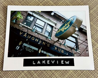 VAUGHAN'S PUB, Chicago - Limited Edition Original Instant Film #1/1 - Unframed/Ready-to-Frame - Instax Film Photography - Irish Bar Sign