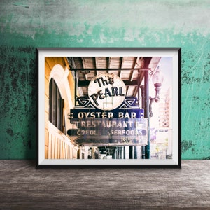 New Orleans, The Pearl Oyster Bar Wall Art - NOLA Sign Photography - Unframed Print - French Quarter, New Orleans Sign Photo