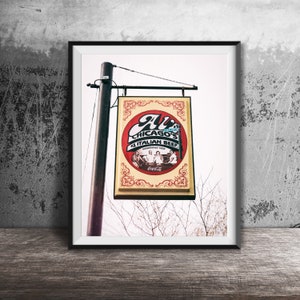AL&#39;S BEEF Chicago Photography Print - Unframed Wall Art Print - Chicago Restaurant Bar Sign - Taylor Street, Little Italy, Chicago