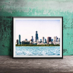 CHICAGO SKYLINE - Unframed Photography Print - Chicago Photography Print, Lake Michigan Skyline
