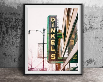 Dinkel's Bakery, Lakeview Chicago - Vintage Chicago Schild Foto - Ungerahmt Chicago Fotografie Druck