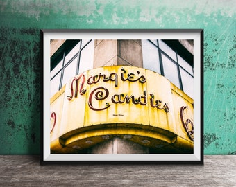 Margie's Candies, Chicago Wall Art - Chicago Sign - Unframed Photography Print - Vintage Candy Shop