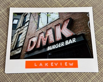 DMK BURGER BAR, Chicago - Limited Edition Original Instant Film #1/1 - Unframed/Ready-to-Frame - Instax Film Photography