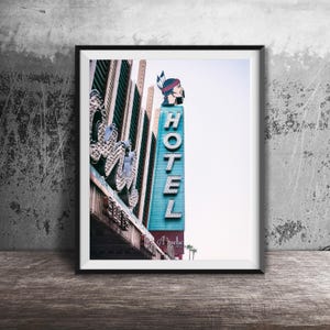 APACHE HOTEL, Las Vegas - Unframed Photography Print - Downtown Las Vegas, Nevada Hotel & Casino Signs, Fremont Street