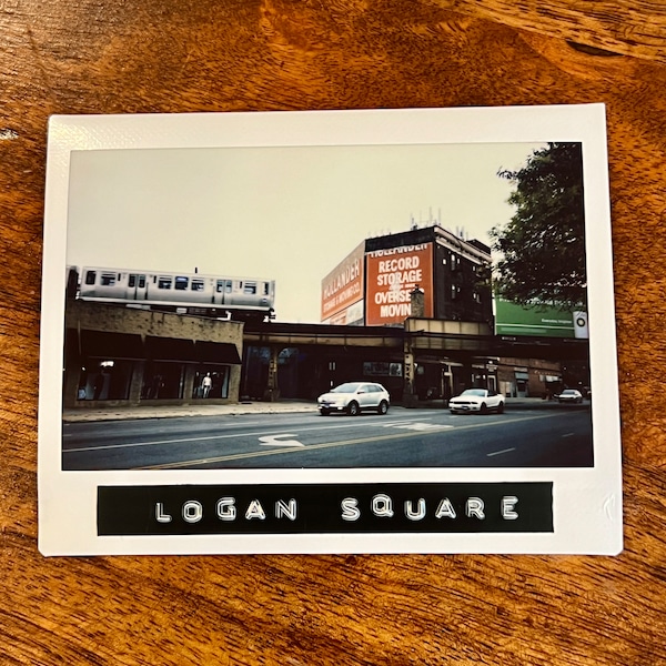 Logan Square, CHICAGO EL TRAIN - Limited Edition Original Instant Film Print #1/1 - Unframed/Ready-to-Frame - Chicago Street Photography