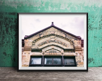 PABST BREWING CO. - Unframed Photography Print - Kitchen Bar Wall Decor - Pabst Beer Sign - Milwaukee, Wisconsin