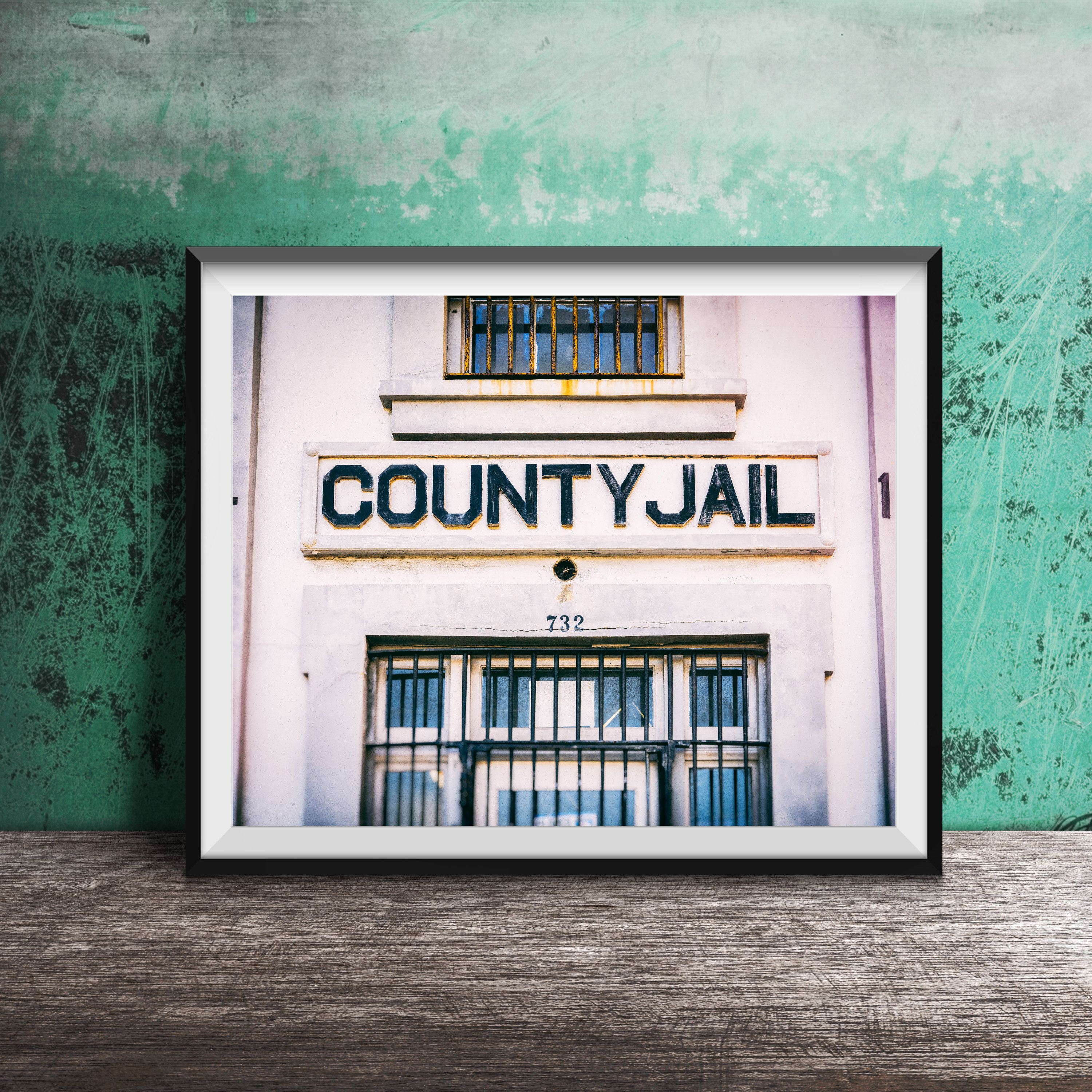 COUNTY JAIL - Unframed Photography Print - Bedroom Wall Decor - Photo Art - Modern Guest Room Print - Prison Bars, Jail Cell