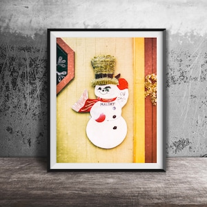 Malort Snowman Dive Bar Photography - Kitchen Bar Decor - Unframed Wall Art Print - Old Style Beer, Rose's Lounge, Lincoln Park, Chicago