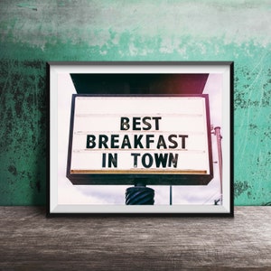 Best Breakfast in Town - Unframed Photography Print - Kitchen Wall Decor, Breakfast Time Photo Art - Modern Dining Room Print