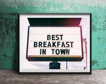 Best Breakfast in Town - Unframed Photography Print - Kitchen Wall Decor, Breakfast Time Photo Art - Modern Dining Room Print