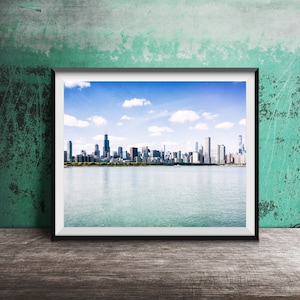 CHICAGO SKYLINE - Unframed Photography Print - Chicago Photography Print, Lake Michigan Skyline