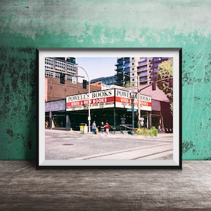 POWELL&#39;S BOOKS, PORTLAND, Oregon Wall Art - Unframed Photography Print - Downtown, Old Town, Portland, Oregon Bookstore