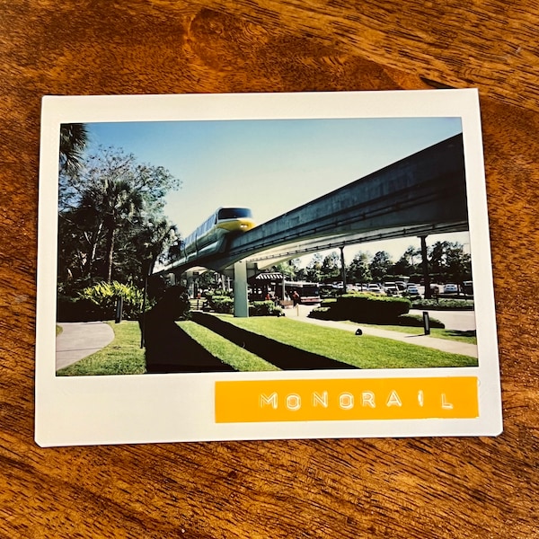 DISNEY WORLD MONORAIL - Limited Edition Original Instant Film Print #1/1 - Unframed/Ready-to-Frame - Walt Disney World Photo