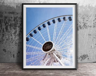 NAVY PIER reuzenrad, Chicago - ingelijste fotografieprint - Chicago Wall Art-foto