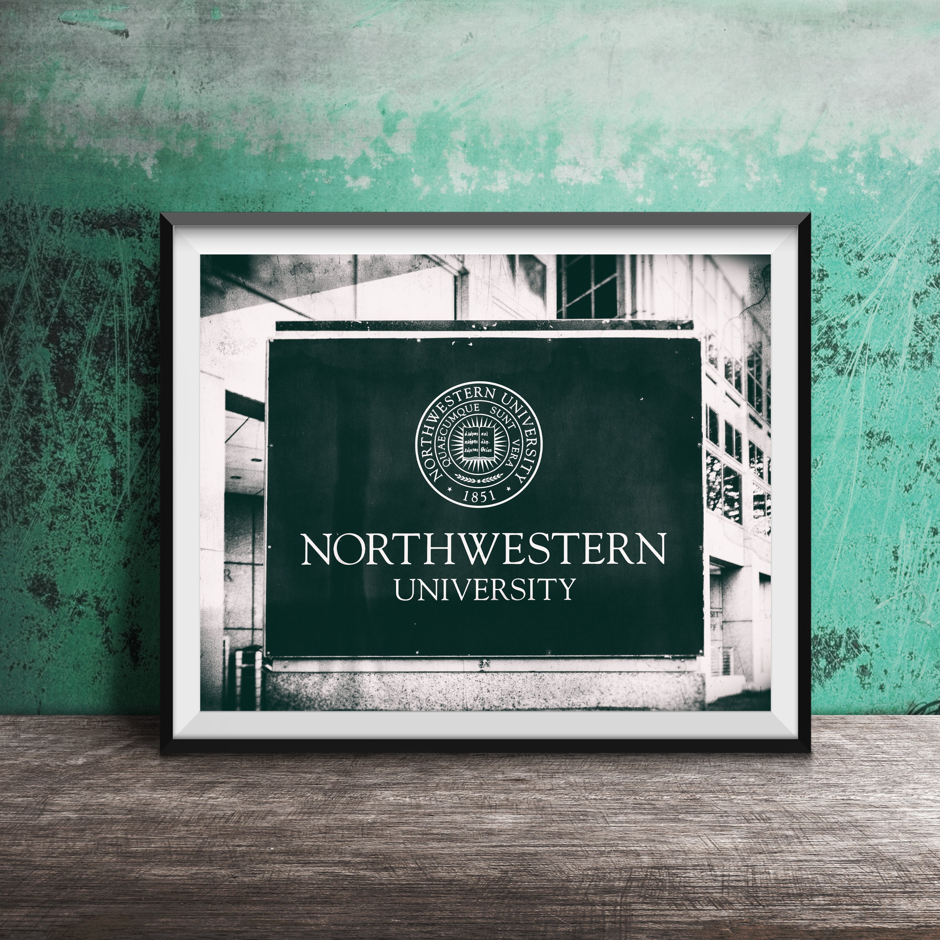Northwestern University Art Print Chicago Sign Photography Etsy UK