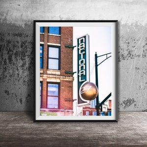 Chicago Restaurant Wall Art - Unframed Chicago Sign Photography - River North, Chicago - Nacional 27