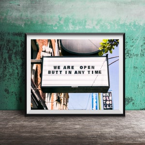 BUTT IN Any Time - Unframed Photography Print - Welcome Home, Entryway Lobby Artwork, Art for Front Door - We are Open