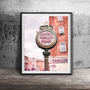 Galena Trolley Depot - Unframed Photography Print - Trolley Times , Galena, Illinois Art Photo