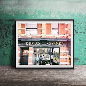 KUMA&#39;S CORNER - Chicago Photography Print - Unframed Wall Art Print - Chicago Burger Restaurant Bar Sign