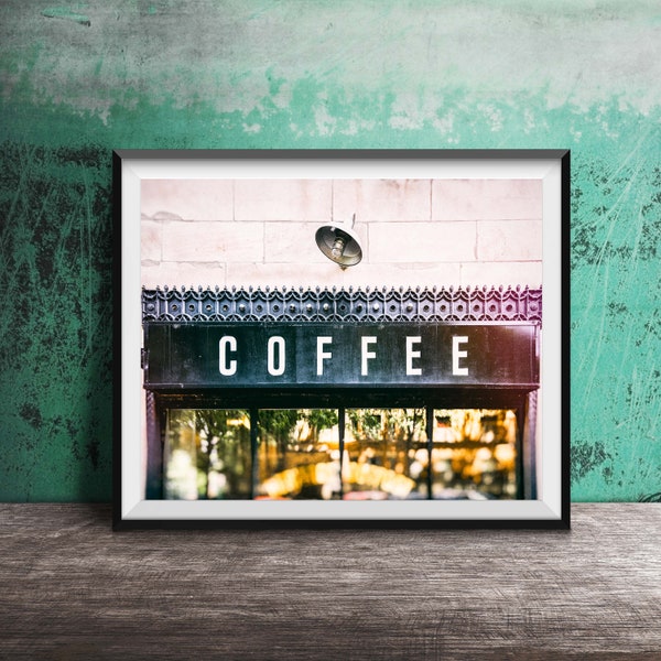 COFFEE - Kitchen Wall Art - Breakfast Sign Photography - Modern Photo Print - Home Decor - Coffee Shop