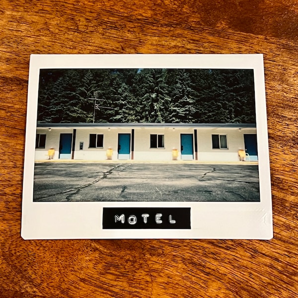 MOTEL - Limited Edition Original Instant Film Print #1/1 - Unframed/Ready-to-Frame - Vintage Roadside Retro Motel Photograph