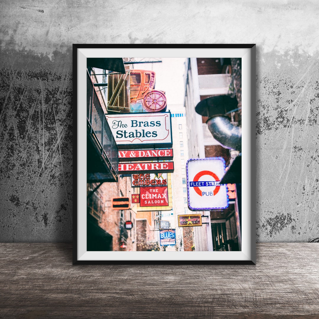 PRINTERS ALLEY BARS Nashville Bar Neon Sign Photography Etsy UK
