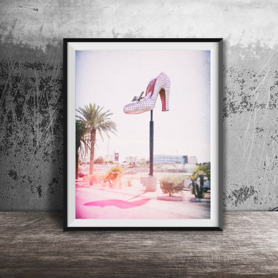 High Heel Shoe, Neon Sign - Unframed Photography Print - Closet Decor, Bedroom Decor, Fashion Art