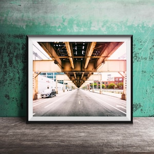 Chicago Elevated Train Tracks - Unframed Photography Print - Elevated CTA Tracks, Lake Street, West Loop, Chicago, Illinois