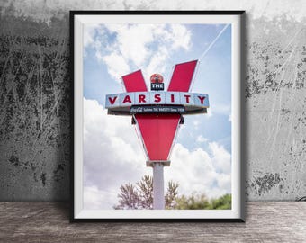 THE VARSITY, Atlanta, Georgia - Impresión fotográfica sin marco - Foto del cartel de Atlanta, decoración de pared para el hogar
