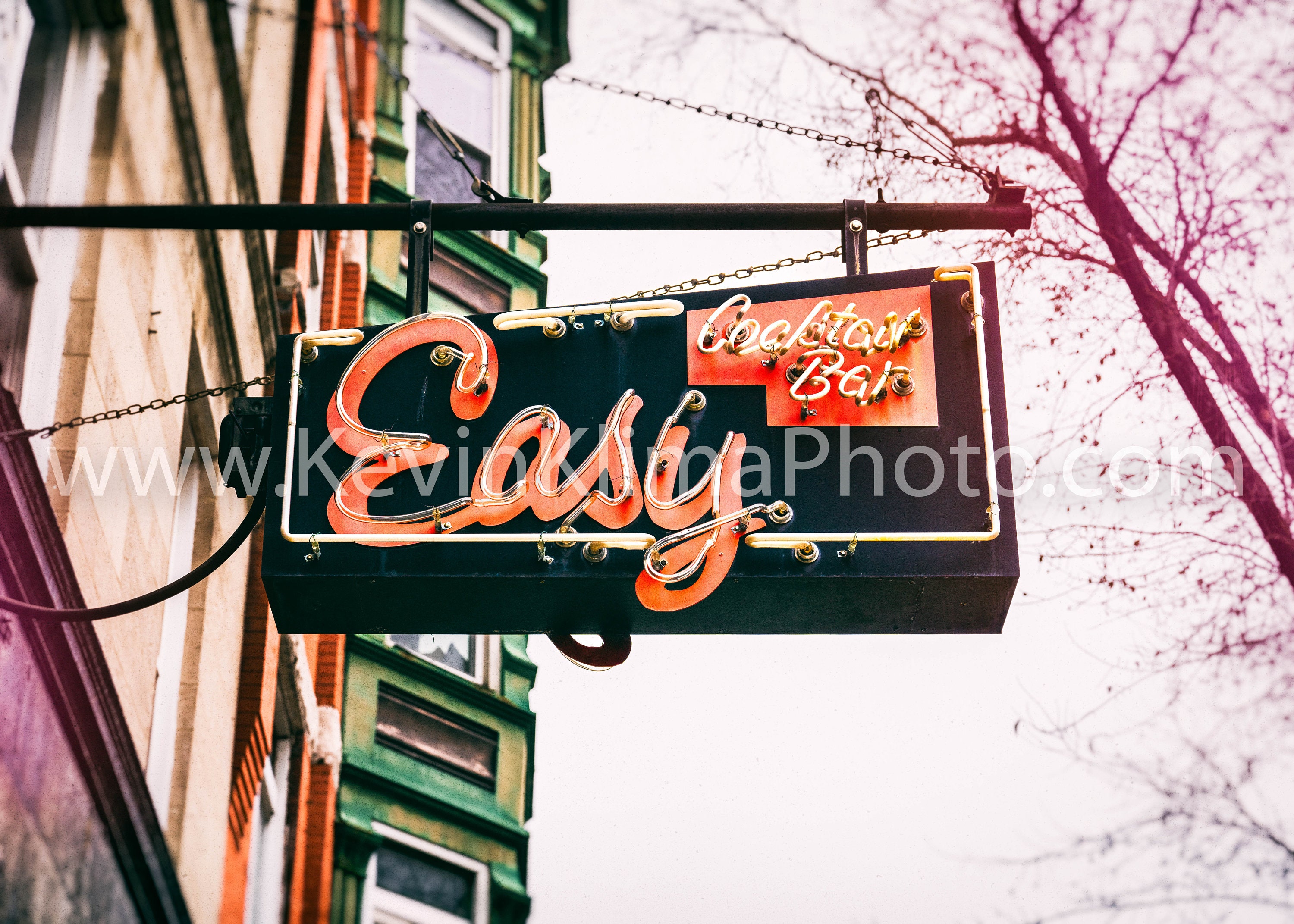 Wicker Park, Chicago Bar - EASY COCKTAIL BAR Wall Art - Chicago Sign ...