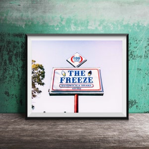 The Freeze, Chicago - Unframed Photography Print - Kitchen Wall Decor, Photo Art, Dining Room Print, Logan Square, Chicago Ice Cream Stand