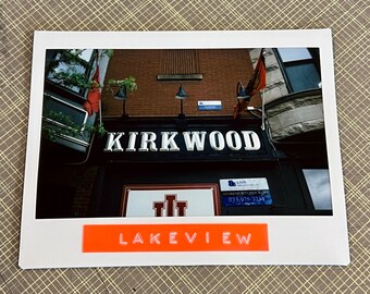 KIRKWOOD, Chicago - Limited Edition Original Instant Film #1/1 - Unframed/Ready-to-Frame - Instax Film Photography - Bar Sign