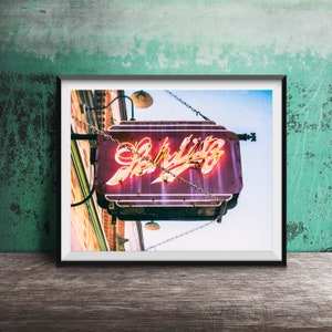 Schlitz Beer Sign - Bar Art Photography Print - Neon Bar Sign Wall Art - Unframed Beer Sign Print - Chicago Photography