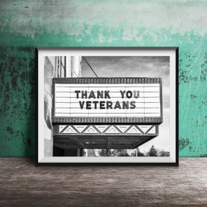 THANK YOU VETERANS - Unframed Photography Print - Modern Wall Art - Sign Photo - V.F.W. Veteran's Foreign War image 3