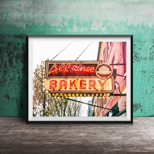 Alliance Bakery, Wicker Park - Chicago Photography Print - Unframed Vintage Sign Photo image 1