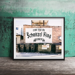 SCHNITZEL KING, Chicago Wall Art - Unframed Chicago Photography Print - Bridgeport, Chicago Restaurant Sign