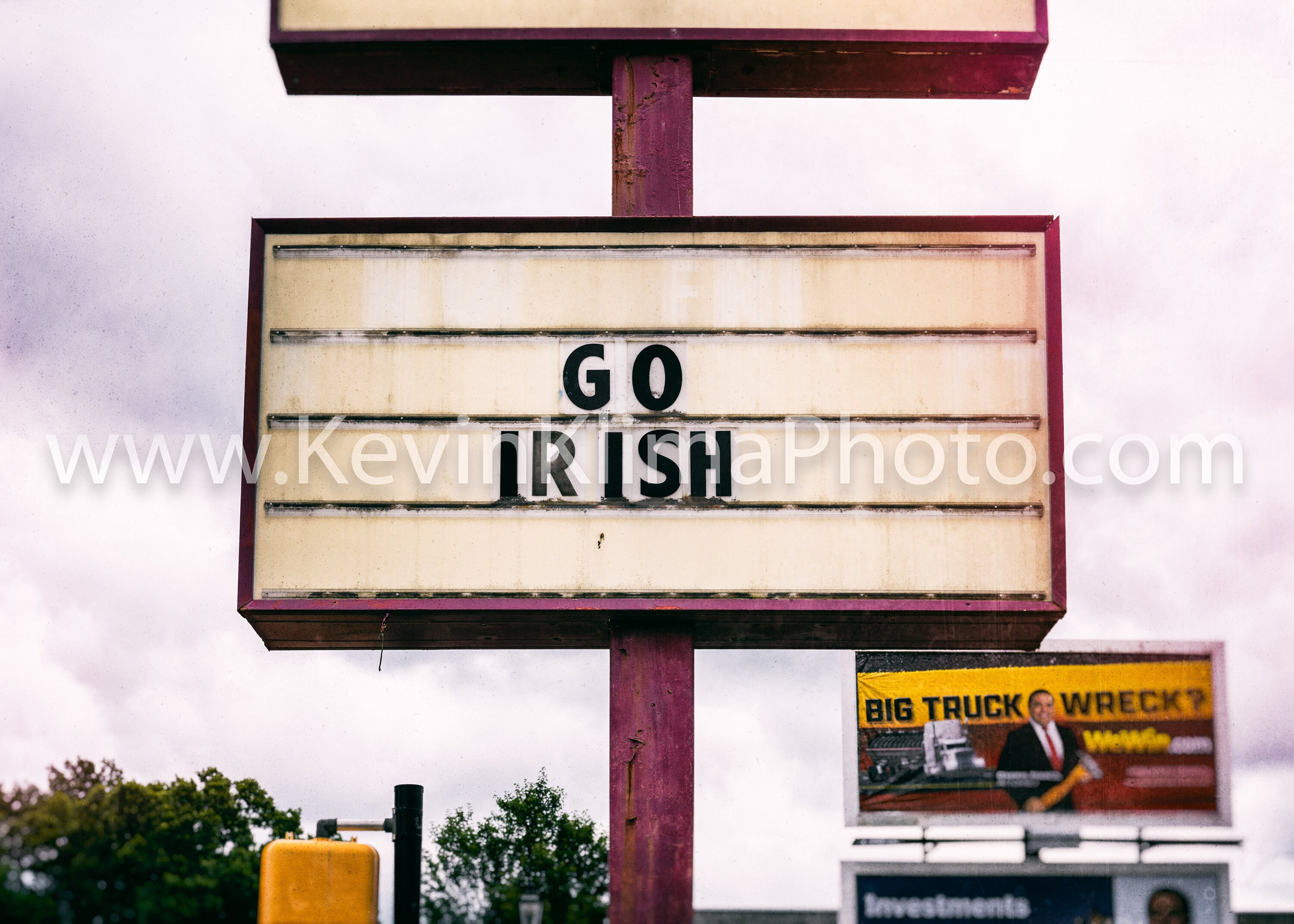 Go IRISH, NOTRE DAME Sign Art Photography - Unframed Wall Art Photo ...