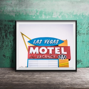 LAS VEGAS MOTEL - Unframed Photography Print - Downtown Las Vegas, Nevada Hotel & Casino Signs, Fremont Street East - Arts District