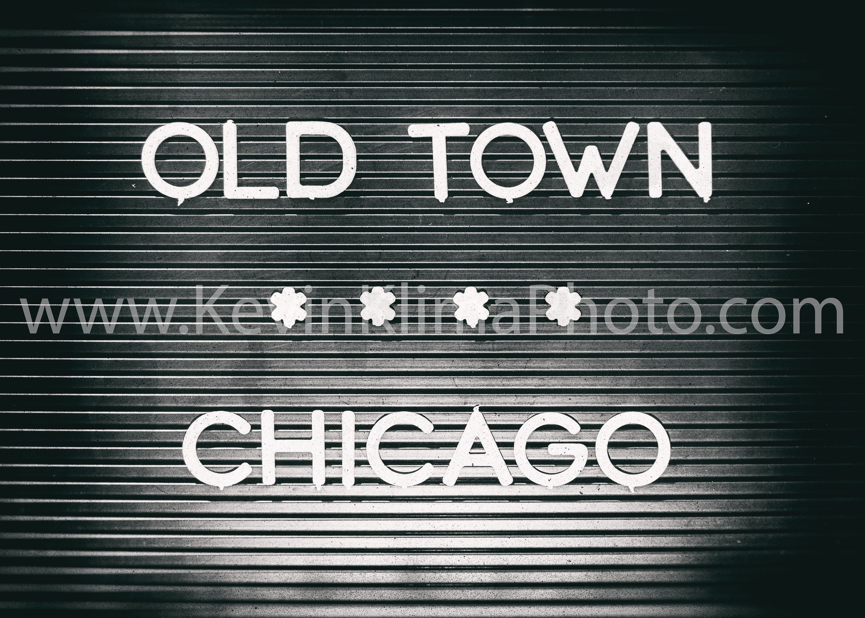 OLD TOWN CHICAGO Wall Art Chicago Sign Photography Black Etsy