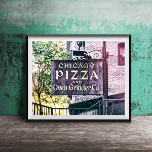 Chicago Pizza and Oven Grinder Co, Lincoln Park, Chicago - Unframed Photography Print - Kitchen Wall Decor, Photo Art, Dining Room Print