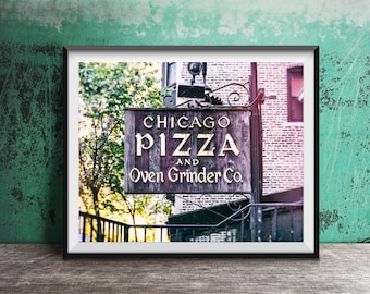 Chicago Pizza and Oven Grinder Co, Lincoln Park, Chicago - Unframed Photography Print - Kitchen Wall Decor, Photo Art, Dining Room Print