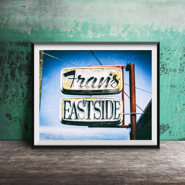 Fran's East Side - East Nashville Bar Sign Photography - Wall Art Photo - Music City Photography - Old Dive Bar