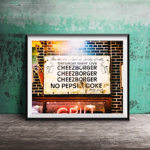 Billy Goat Tavern Chicago Photography Art Photography Print Chicago Restaurant Bar Sign Saturday Night Live Cheezborger SNL image 1