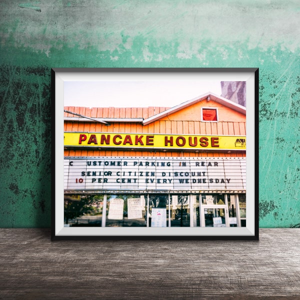 Pancake House - Unframed Photography Print - Kitchen Wall Decor, Breakfast Time Photo Art - Modern Dining Room Print