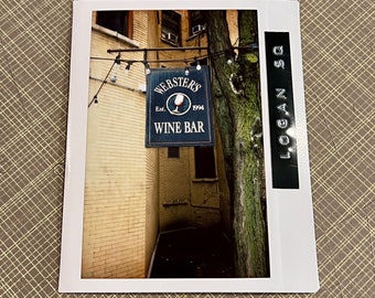 WEBSTER'S WINE BAR - Limited Edition Original Instant Film #1/1 - Unframed/Ready-to-Frame - Instax Film Photography - Logan Square