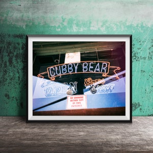 CUBBY BEAR Bar Sign Photo Print, Wrigley Field Bar - Chicago Sign Photography Print - Unframed Wrigleyville, Lakeview Wall Art